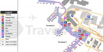 Mapa do aeroporto de Dublín