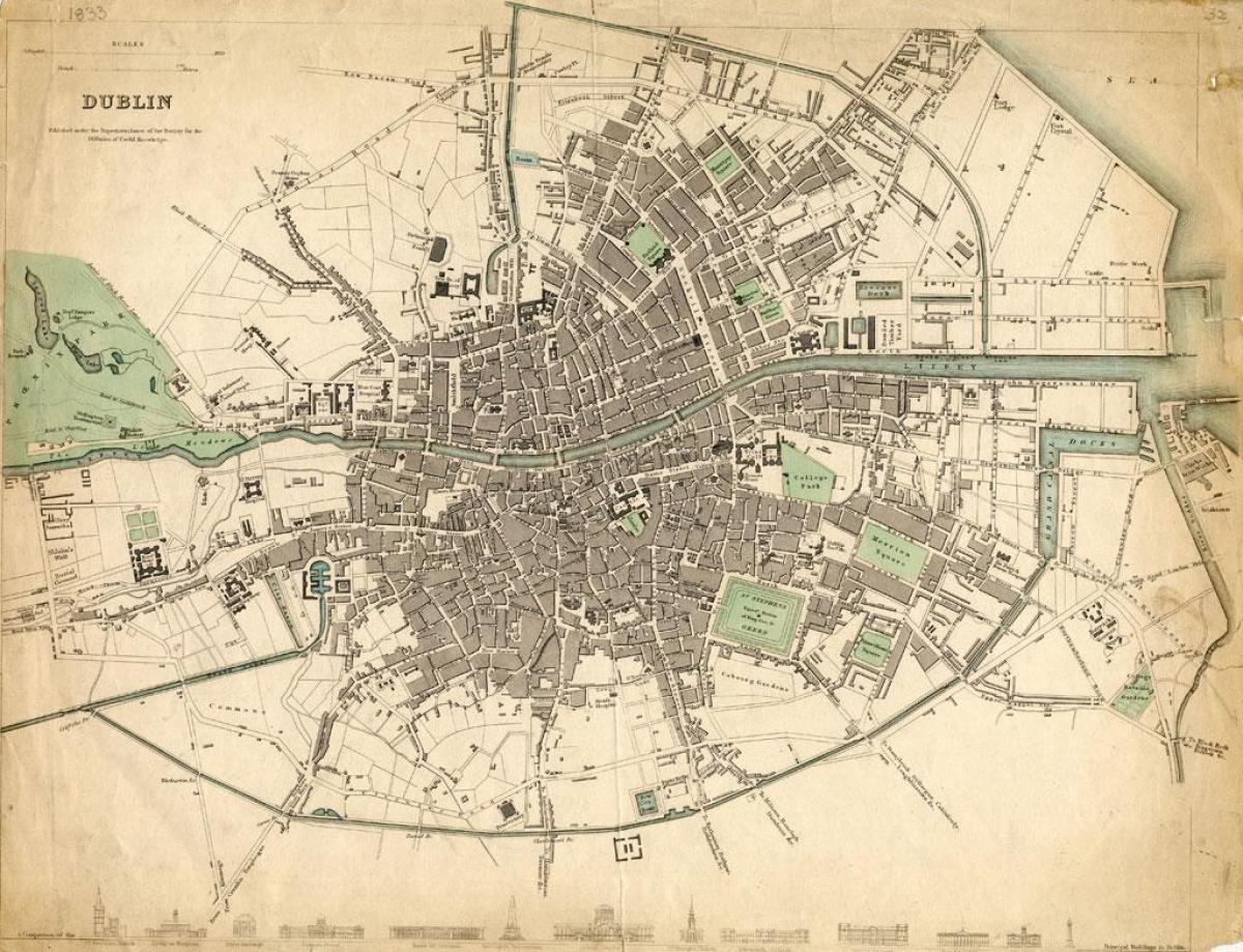 mapa de Dublín en 1916