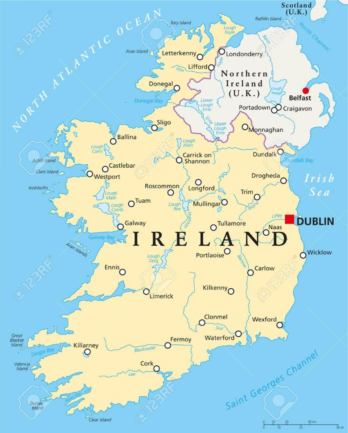 Dublín, irlanda mapa