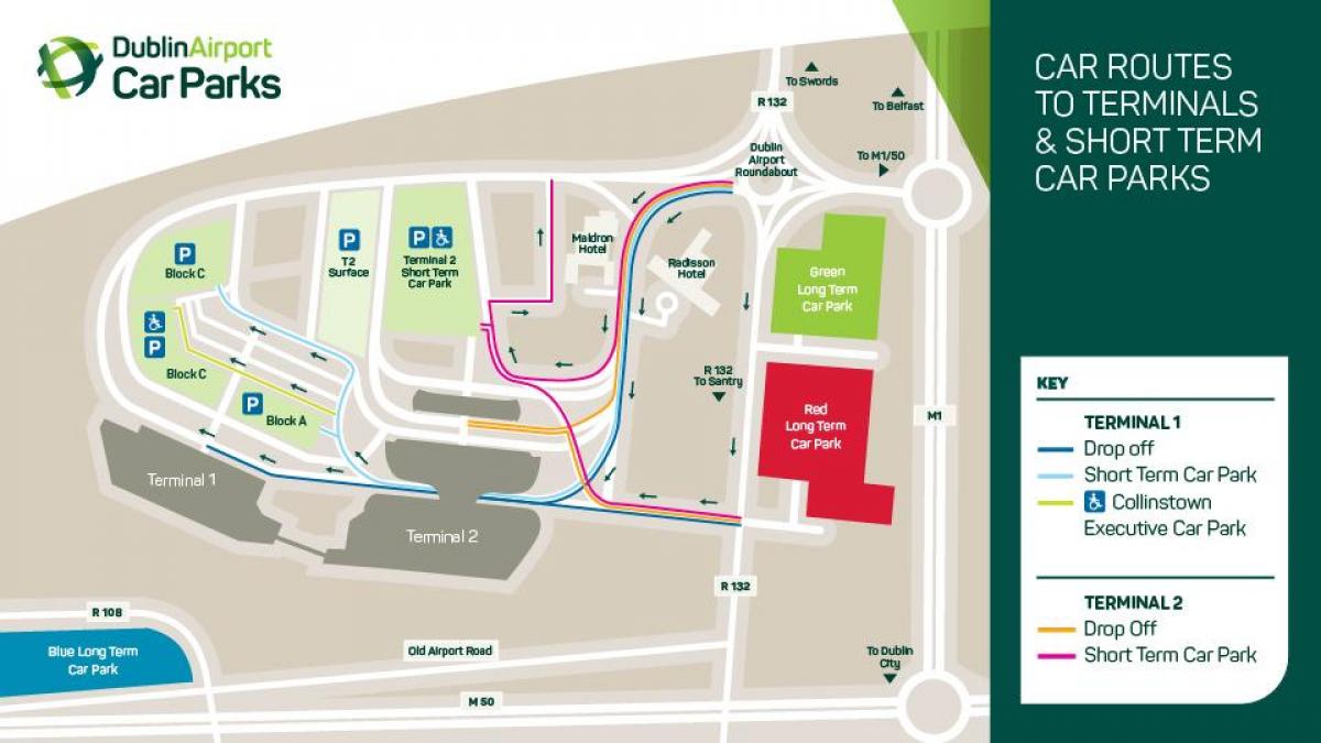 mapa de Dublín airport terminal 1