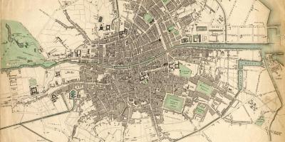 Mapa de Dublín en 1916