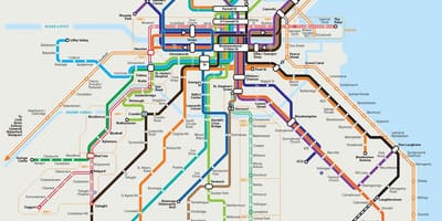 Autobús mapa Dublín
