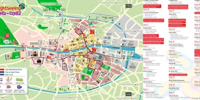 Dublín Hop on hop off ruta de autobús mapa