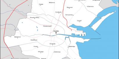Mapa de Dublín barrios