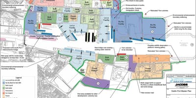 Mapa de porto de Dublín