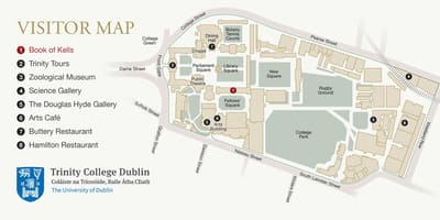 Mapa do Trinity College